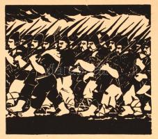 Derkovits, Gyula: 1514: une série de gravures sur bois. Bp., [1948], Szikra. 11 db fametszetről kész...