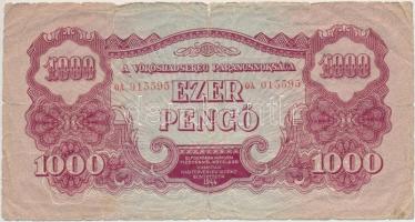 1944. 1P-1000P "A Vöröshadsereg Parancsnoksága" teljes sor! T:II,III,III-