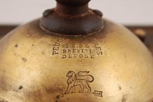 Francia réz-fém kávédaráló, jelzett, m: 19 cm