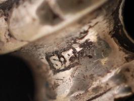 Virágmotívumos, gazdagon díszített ezüst (Ag.) kés és villa, jelzettek, bruttó 81 g