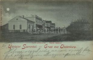 1898 Sopron, Győri vasúti pályaudvar, kiadja Kummert N. Lajos (kis szakadás / small tear)