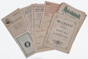 cca 1910-1930 10 db kotta és zenével kapcsolatos kiadvány