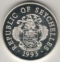 Seychelles szigetek 1993. "Első franciák Seychellen-hajó" 25R Ag T:PP