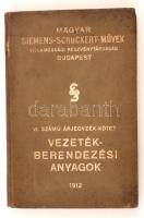 1912 Magyar Siemens-Schuckert Művek villamossági Rt. Vi. sz. árjegyzék-kötet: vezetékberendezési anyag. Kissé kopott vászonkötésben, egyébként jó állapotban.