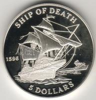 Salamon szigetek 1999. "Halálhajó" 5$ Ag T:PP