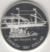 Kanada 1991. "Frontenac-hajó" 1$ Ag T:PP