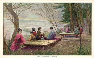 Hakone, Lake, geishas, folklore (EK)