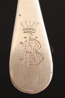 6 db különféle ezüst (Ag.) kiskanál, jelzettek, különböző méretben, nettó 80 g