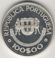 Portugália 1989. "Kanári szigetek-hajó" 100Esc Ag T:PP