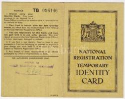 1947 Brit ideiglenes személyi igazolvány