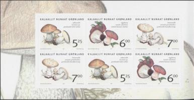Gombák öntapadós bélyegfüzet, Mushrooms self-adhesive stamp booklet