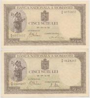 Románia 1940-1941. 500L (2x) + 1941-1943. 1000L (2x) T:I-(csak 1db),III Romania 1940-1941. 500 Lei (2x) + 1941-1943. 1000 Lei (2x) C:AU (only 1pc),F