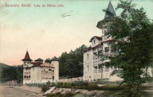 Szovátafürdő, Lola és Mária villa; Dragomán S. J. kiadása / villas