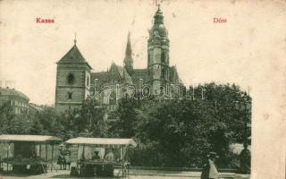 Kassa, Kosice; Dóm, árusok Vulkán A. kiadása / cathedral, vendors