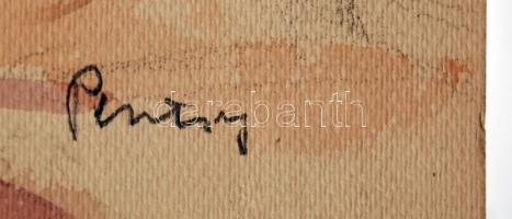 Pentsy jelzéssel: Győr, Kossuth utca, 1922, akvarell, papír, 42x28cm