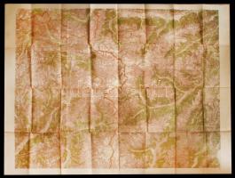 cca 1900 Az albán tengerpart és környéke, német nyelvű, érvénytelenített térkép, 1:200000, hátoldalá...