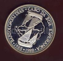 Portugália 1988. 100Esc Ag "Jóreménység foka-hajó" T:PP