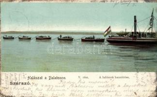 Balatonszárszó, Szárszó; &#039;Halászat a Balatonon&#039; V. A halászok hazatérése (EK)