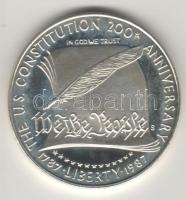 USA 1987. "Alkotmány 200. évfordulója" 1$ Ag T:PP