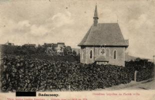 Badacsony, Donátusz kápolna, Fackh villa, kiadja Mérei Ignácz (r)