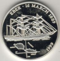Samoa 1999. "Eber-hajó" 10$ Ag T:PP