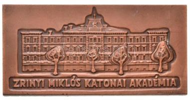 Garamkeszi János (1936-) DN "Zrínyi Miklós Katonai Akadémia" Br emlékplakett (52x105mm) T:...