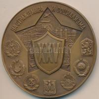 Szovjetunió 1980. &quot;Varsói Szerződés 25. évfordulója&quot; Br emlékérem (75mm) T:2 kis ph. Soviet Union 1980. &quot;25th Anniversary of Warsaw Pact&quot; Br commemorative medallion (75mm) C:XF small edge error