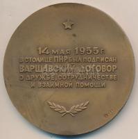 Szovjetunió 1980. "Varsói Szerződés 25. évfordulója" Br emlékérem (75mm) T:2 kis ph.
Sovi...