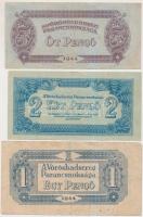 1944. 1P-1000P (8xklf) teljes sor "A Vörös Hadsereg Parancsnoksága" T:III,III-,IV