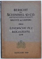 1929 Német vegyiárú forgalmazó cég képes ismertető füzete, a különböző vegyi anyagok elkészítésének módjaival, benne néhány parfüm címke. Egy lapon szakadás. / 1929 German chemical-ware company. Picture booklet with advertising. 264p. + XII.