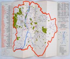 1965 A Fővárosi Autóbúszüzem vonalhálózati térképe