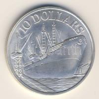 Szingapúr 1977. "Hajó" 10$ Ag T:1