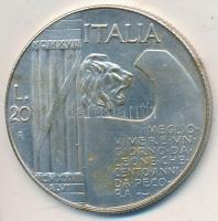 Olaszország 1943. 20L &quot;Mussolini&quot; fantáziaveret T:2 Italy 1943. 20 Lire &quot;Mussolini&quot; fantasy coin C:XF