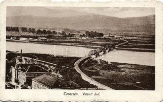 Trencsén, Vasúti híd, Andor dohánytőzsde kiadása / railroad bridge
