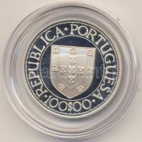 Portugália 1988. "Jóreménység foka-hajó" 100Esc Ag T:PP