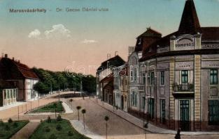 Marosvásárhely, Targu Mures; Dr. Gecse Dániel utca, Domokos szálloda / street, hotel