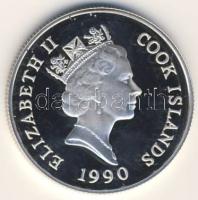Cook szigetek 1990. "Veszélyeztetett vadvilág-elefánt" 10$ Ag T:PP