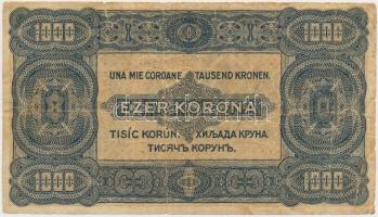 1923. 1000K "8 FILLÉR - NYOLC FILLÉR" felülnyomással T:III szakadások a szélein