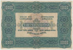 1920. 10.000K "Orell Füssli Zürich" piros sorozat- és sorszámmal T:restaurált