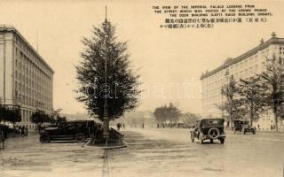 Tokyo, Imperial palace, Kaijo building, automobiles