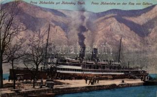 Kotor, Cattaro; Prinz Hohenlohe pri Kotorskvy Obali / steamship
