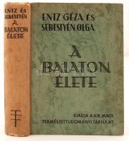 Entz Géza, Sebestyén Olga: A Balaton élete. Bp., 1942 Királyi Magyar Természettudományi Társulat. 44 táblával és 67 szövegképpel. Kiadói félvászonkötésben, a gerinc enyhén sérült.