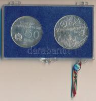 1974. 50Ft Ag + 100Ft Ag "MNB" pár, eredeti kék MNB plasztiktokban T:BU 
Adamo EM44,EM45