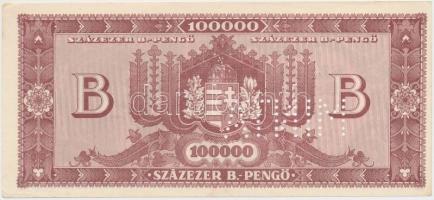 1946. 100.000BP hamis "MINTA" perforációval (with fake perforation) T:II