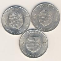 1947. 5Ft Ag "Kossuth" 3db T:1,1/2