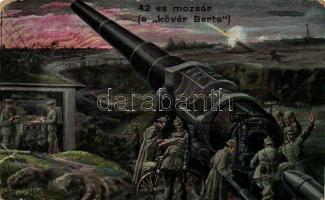 42-es mozsár, a &quot;kövér Berta&quot; / WWI K.u.K. military, giant cannon (b)