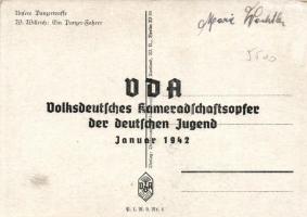 'Ein Panzer-Fahrer' / A Tank driver, 'Unsere Panzerwaffe', 'VDA' stamp...