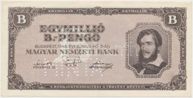 1946. 1.000.000BP hamis &quot;MINTA&quot; perforációval (with fake perforation) T:II