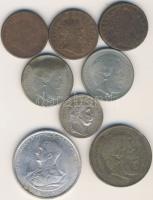Kis fémpénz tétel 7db, régi és új + 1915. 1K Ag T:2,3,4