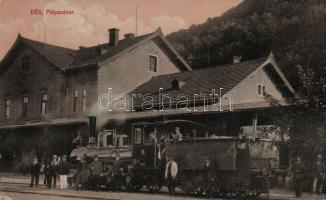 Dés, Dej; vasútállomás, gőzmozdony / railway station, locomotive (EK)